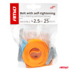 Pas transportowy z klamrą samozaciskową 2,5m x 25mm AMIO-03291