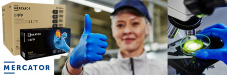 Rękawice nitrylowe Mercator GoGrip Blue 50 sztuk rozmiar M