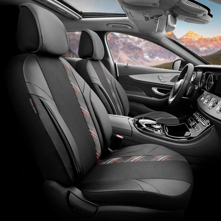 Komplet pokrowców na fotele samochodowe OTOM HORIZON 1801 RED 3-ZIP