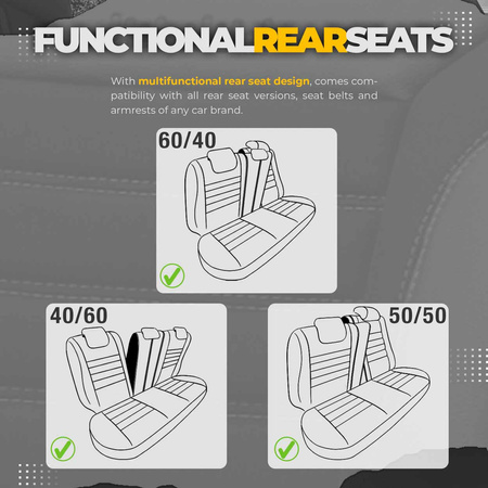 Komplet pokrowców na fotele samochodowe OTOM INDIVIDUAL 203 BLACK/BLUE 3-ZIP