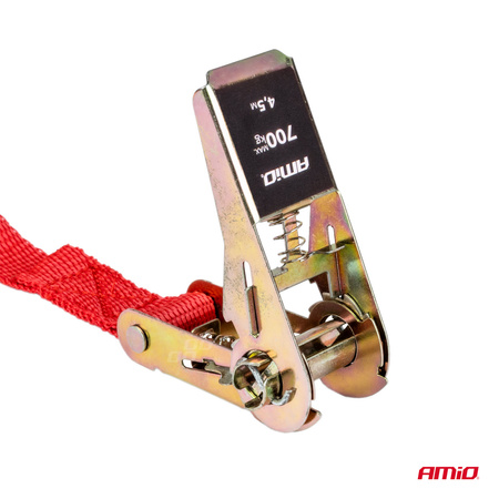 Pasy transportowe z napinaczem - zestaw komplet 700 kg 25 mm 4,5 m 4 szt. BELT-03 AMIO-02496