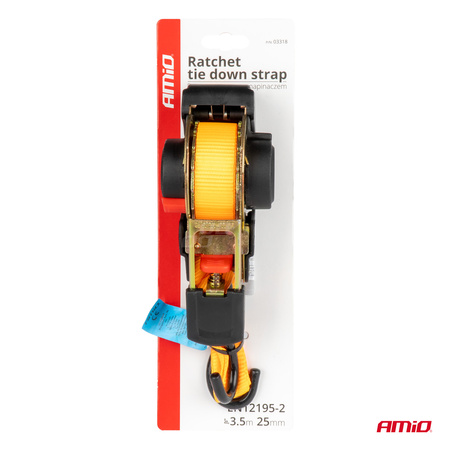 Pas transportowy z automatycznym zwijaczem 1000kg 1T 38mm 4m S-TYPE AMIO-03320