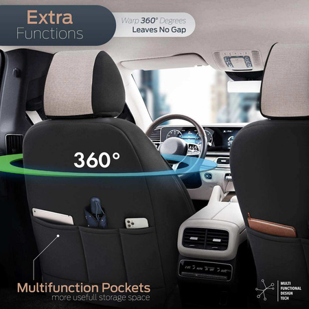 Komplet pokrowców na fotele samochodowe OTOM SWAN 503 BEIGE 3-ZIP