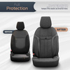 Komplet pokrowców na fotele samochodowe OTOM SWAN 501 BLACK 3-ZIP
