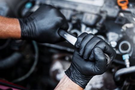 Rękawice nitrylowe Mercator GoGrip Black 50 sztuk rozmiar M