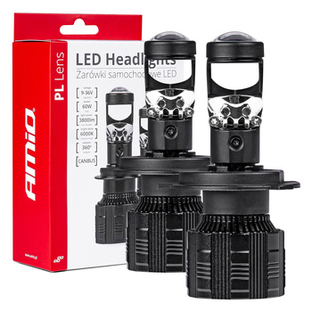 Żarówki samochodowe LED PL Lens soczewka H4 AMIO-03667