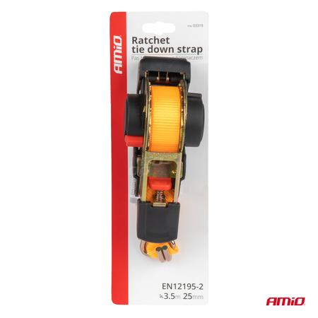 Pas transportowy z automatycznym zwijaczem 1500kg 50mm 4,5m J-TYPE AMIO-03222