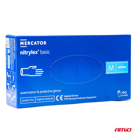 Rękawice nitrylowe Mercator Nitrylex Basic rozmiar M 100 szt.