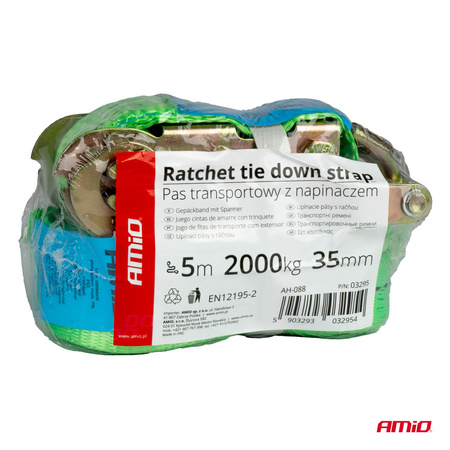 Pas transportowy z napinaczem 2000kg 35mm 5m AMIO-03295