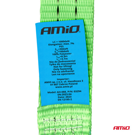 Pas transportowy z napinaczem 2000kg 35mm 4m AMIO-03294