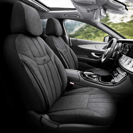 Komplet pokrowców na fotele samochodowe OTOM SWAN 501 BLACK 3-ZIP