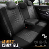 Komplet pokrowców na fotele samochodowe OTOM THRONE 102 SMOKED 3-ZIP